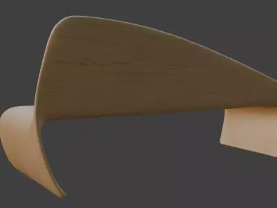 Wooden Park Bench 3D model