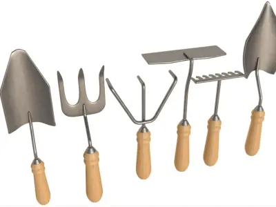 Farm Hand Tool Collection 3D model