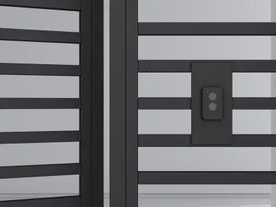 Aluminium door 23 3D model