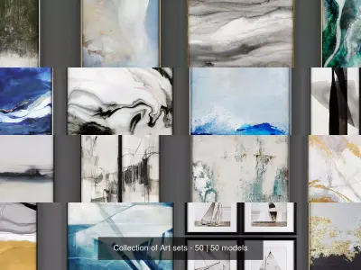 Collection of Art sets - 50 3D Model Pack