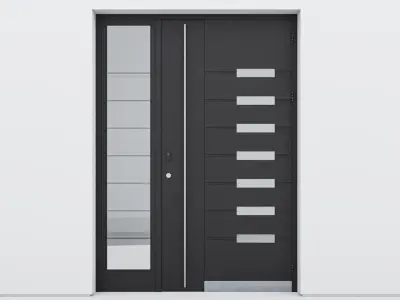 Aluminium door 35 3D model