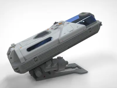 sci fi cryogenic capsule 3D model