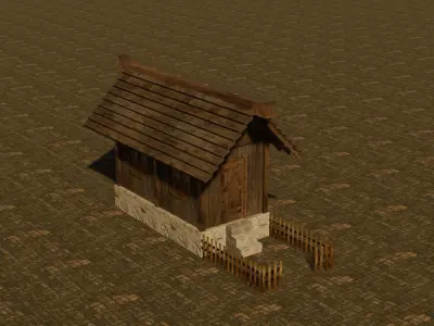 Medieval House 21 Free low-poly 3D model