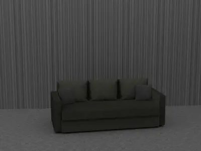 Retro Living Room 3D model