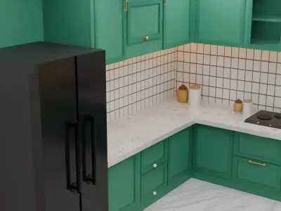Kitchen Interior Low-poly 3D model