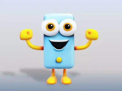3D Cartoon character t stylized usb 3D model