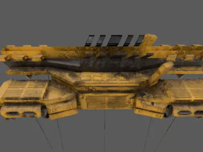 Container crane Low-poly 3D model