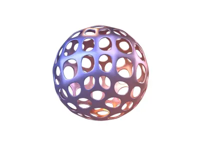 Abstract Sphere Ball v1 004 Low-poly 3D model
