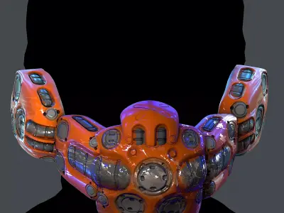 Gas mask helmet 3d model scifi Low-poly Low-poly 3D model