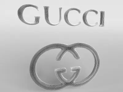 Gucci Logo 03 Free low-poly 3D model