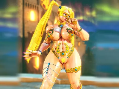 Gold N Roses Mika Low-poly 3D model