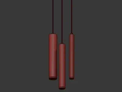 Cylindrical Led Pendant 3D model