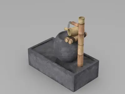 Balinese Water Fountain Gentong Style 3D model