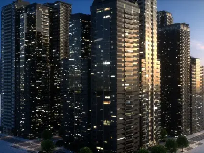 City Block Type B25 3D model