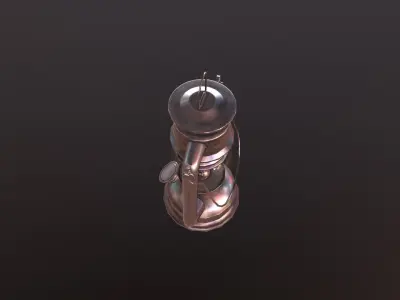Metal Lantern Low-poly 3D model