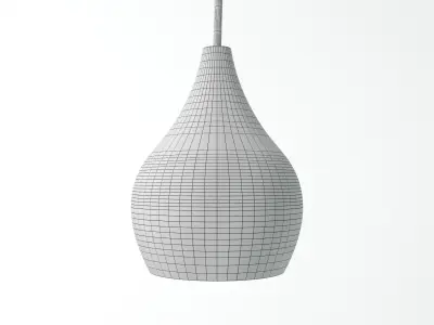 Red Drop Pendant Light 3D model