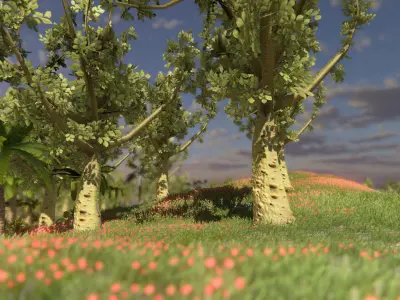 Small Island Low-poly 3D model