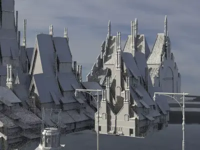 Village horror themed Kit bash  3D model