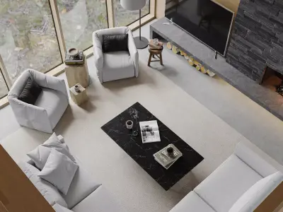 Apartment Interior Scene 3D model