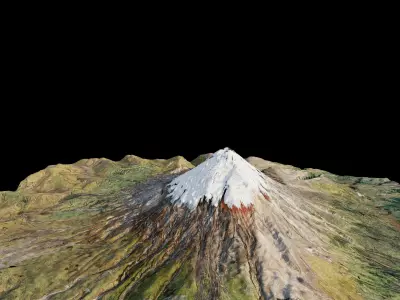 Cotopaxi Volcano 3d model terrain 3D model