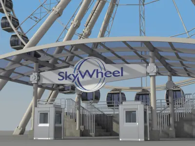  Sky Wheel with Boarding Platform 