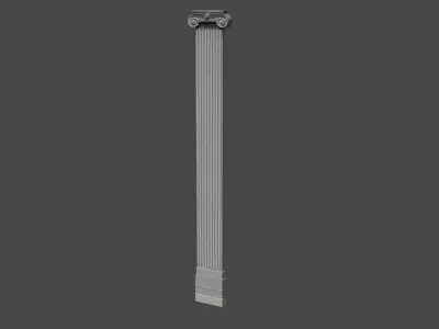 Neoclassic column Low-poly 3D model