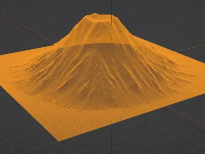 Lava Volcano Mountain 3D model