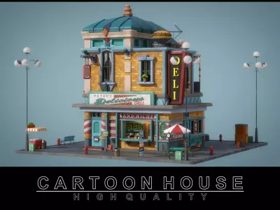 Cartoon House 24 3D model