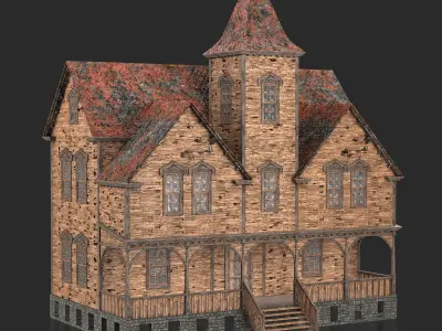 Old Abandoned Houses Collection 3D Model Pack