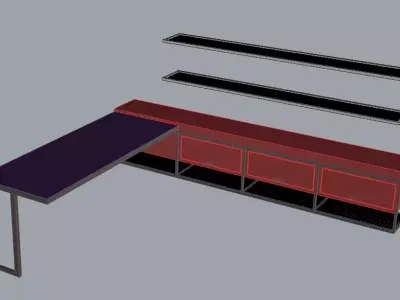 Study table Free 3D model purchase