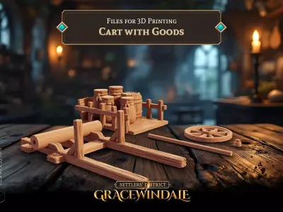 Cart with Goods Free 3D print model