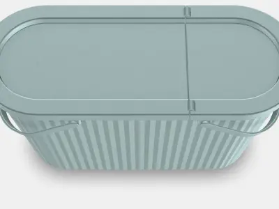 DAMMANG Bin with lid Low-poly 3D model