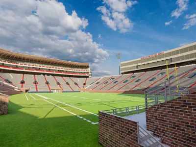 Vaught Hemingway Stadium Low-poly 3D model