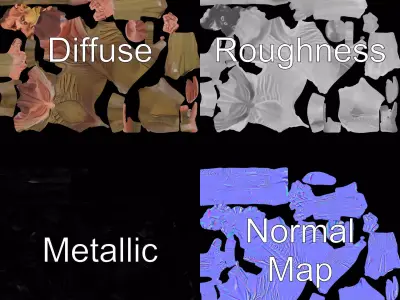 Detailed Alien Creature model pack Low-poly 3D model