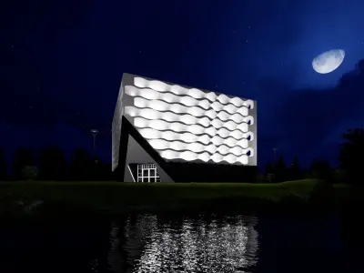 Cube House Low-poly 3D model
