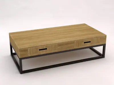 LOUNGE TABLE---Rectangular and 4 drawers 3D model