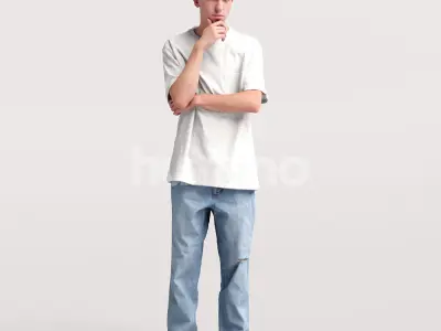 Humano 12-Collection 2308 - CASUAL PEOPLE MIX 03-12 x 3D models  3D model