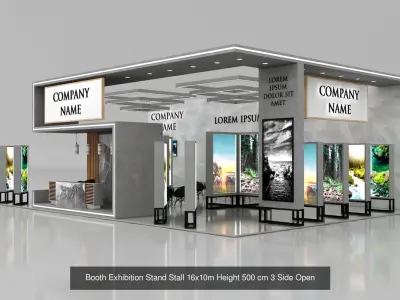 10 Exhibition Stand Stall Booth 3D model 3D Model Collection 3D Model Pack 4