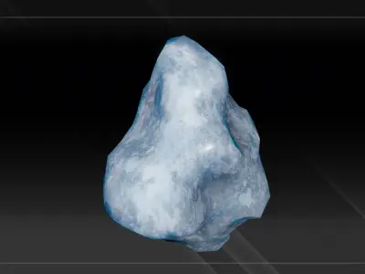 Lowpoly Ice Asteroids Low-poly 3D model