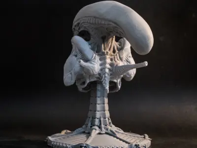 Alien bust statue 3D print model