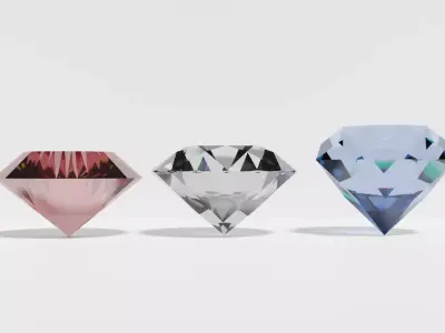 Diamonds Low-poly 3D model purchase