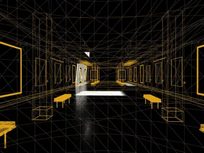 Art Gallery 003 UE4 3D model