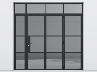Aluminium door 180 3D model