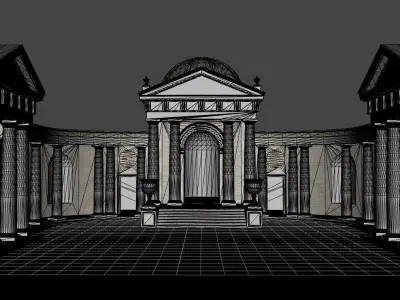 Tuscan Doric Temple 3D model