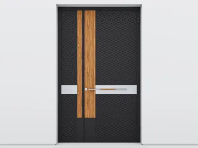 Aluminium door 98 3D model
