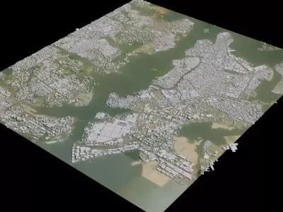 Abidjan - Cote d Ivoire 3D model