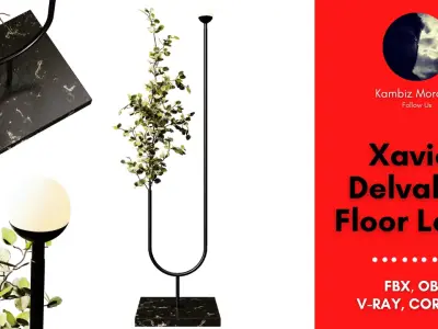 Xavier Delvallee Floor Lamp 3D model