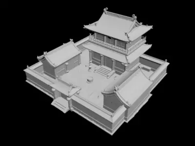  courtyard 3D model