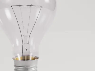High Quality Realistic Light Bulb Low-poly 3D model