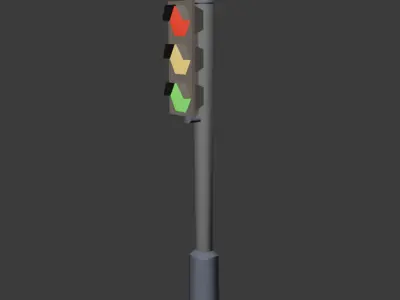 Traffic Light   Free low-poly 3D model